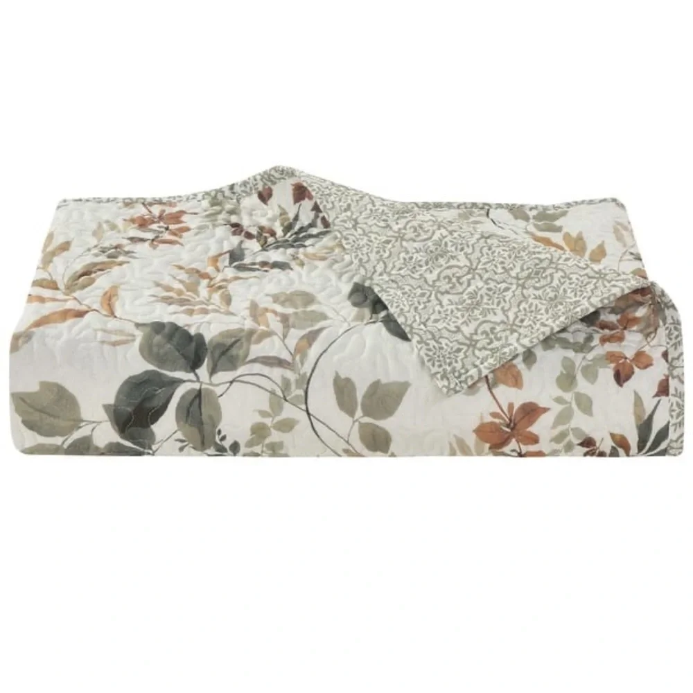 Evergreen 3-Pieces Sage Polyester Full/Queen Quilt Set. NEW